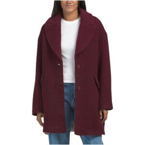 MAGARI Made In Italy Wool Blend Solid Coat